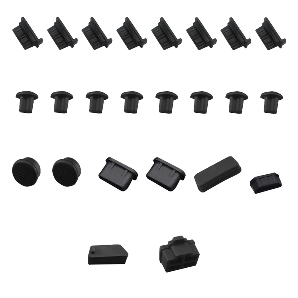 

24 Pcs Motherboard Dust Plug Protective Port Clear Adapter Computer Stopper Cover Silicone