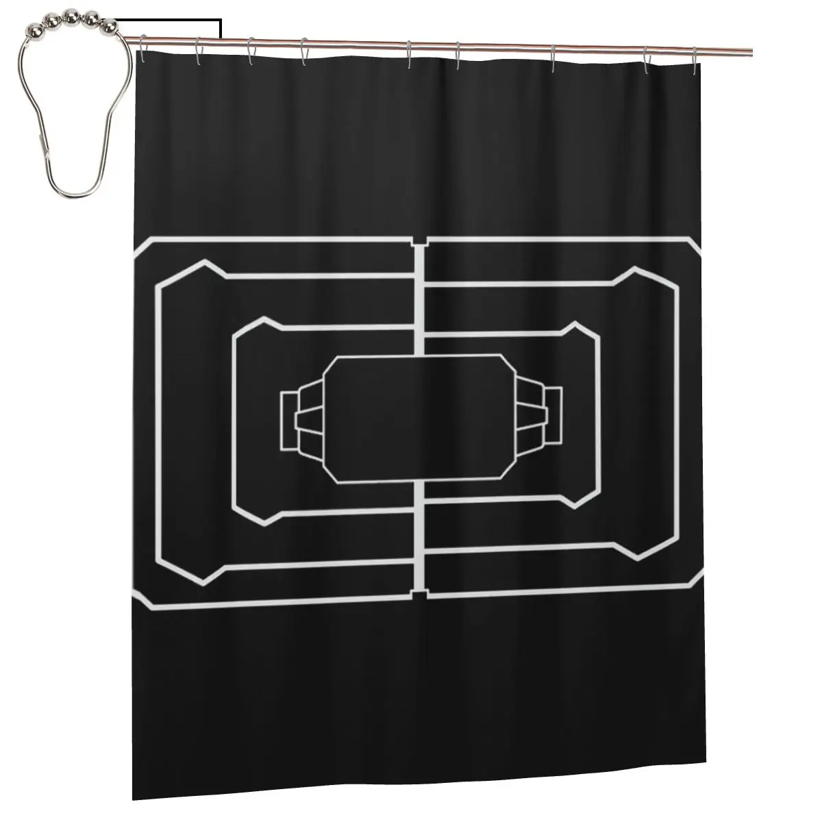 

Занавеска для ванной комнаты Rainbow 6 Siege Frost Trap Welcome, полиэстеровая, водонепроницаемая, с крючками