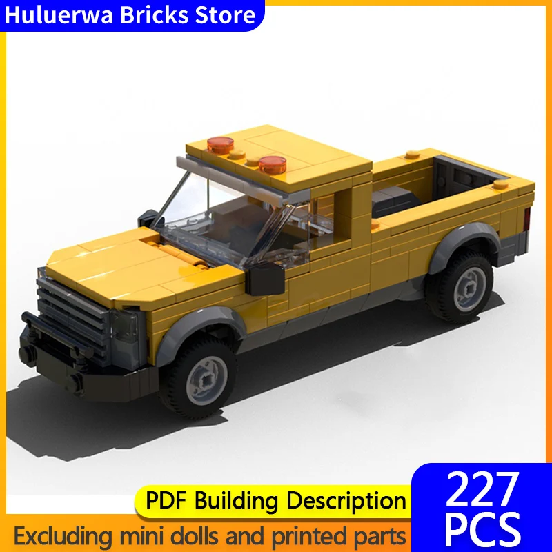 

Популярная игровая модель MOC, строительные кирпичи, классический пикап, модульная технология, детские праздничные подарки, сборка игрушек, костюм