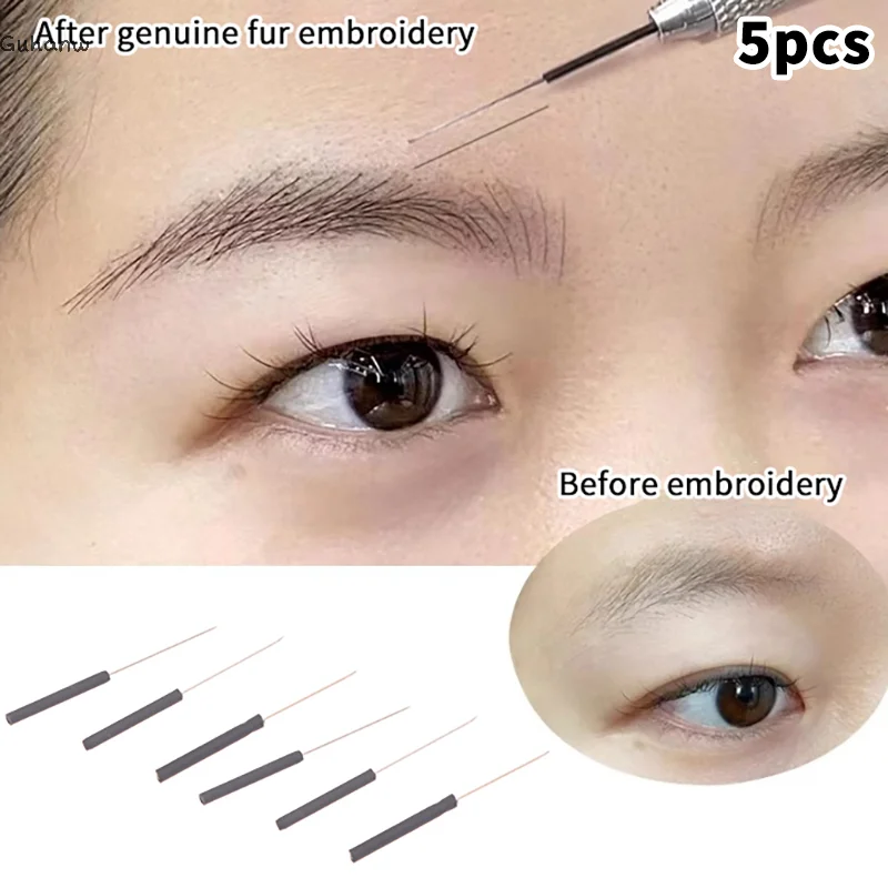 

10pcs Microblading Embroidery Eyebrow Planting Special Hollow Needles Eyebrow Tattoo Practice Semi Permanent Makeup Tools