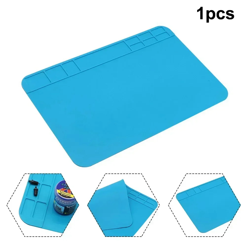 Tapete de reparo de solda de silicone com isolamento térmico antiestático, almofada de mesa para telefone, pc, à prova d\'água, poeira, resistência a