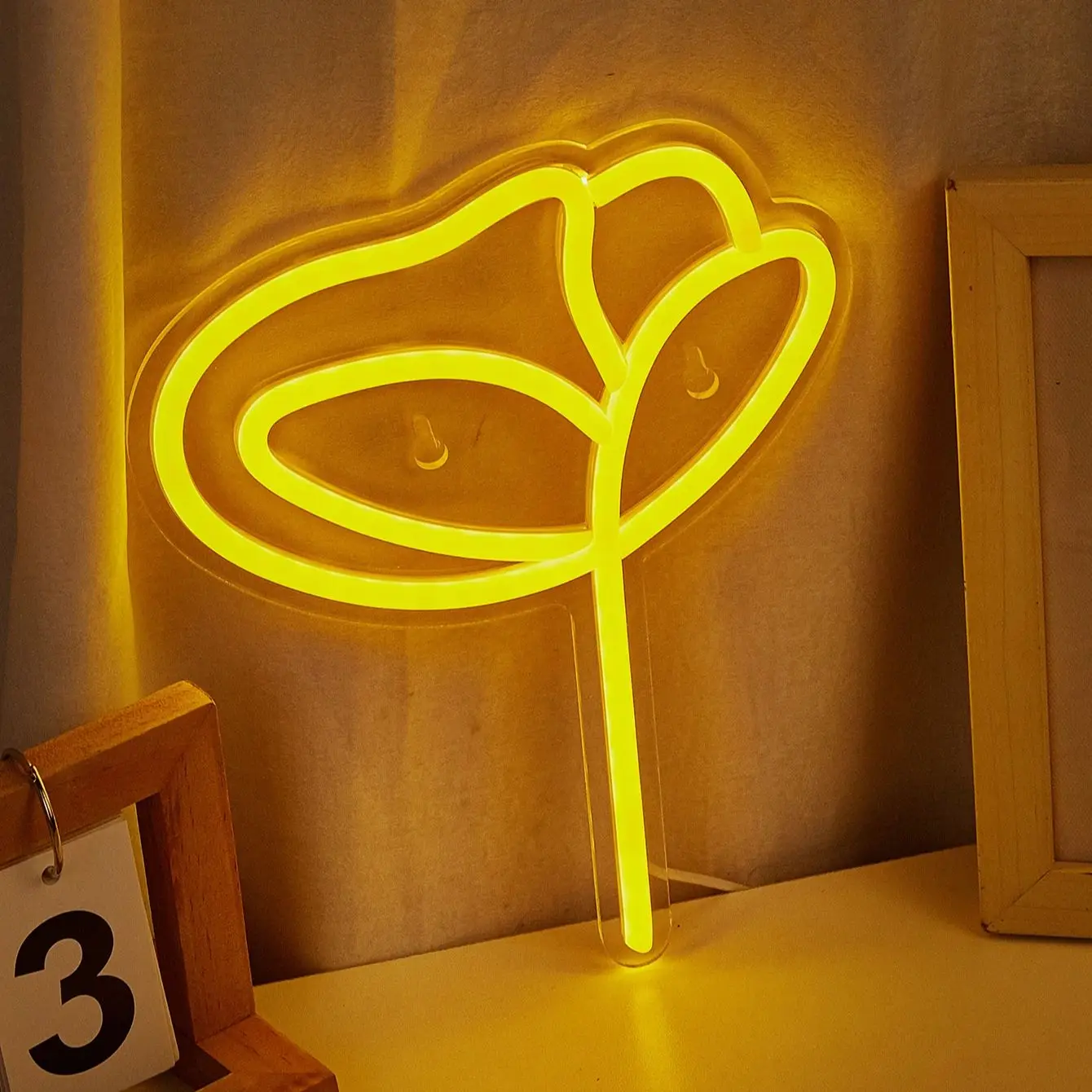 تشي شراء LED النيون الجنكة ورقة USB بالطاقة النيون علامات ضوء الليل ثلاثية الأبعاد جدار الفن غرفة نوم غرفة المعيشة مصباح ديكور علامات