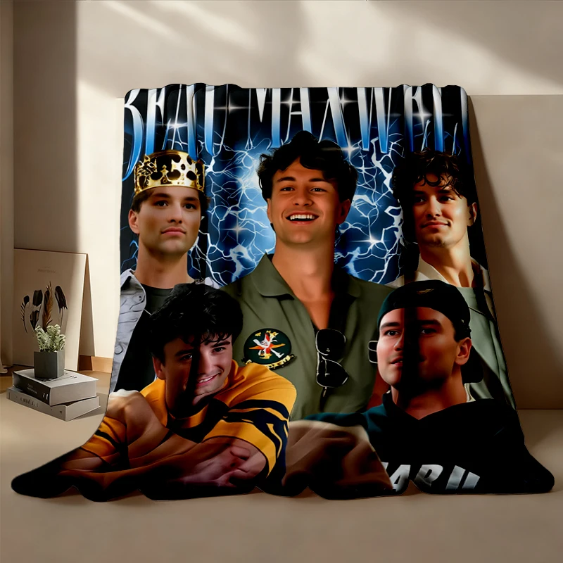 Beau Maxwell Briar University Off Campus Hockey Romance Graphic Flannel Blanket Flannel Throw