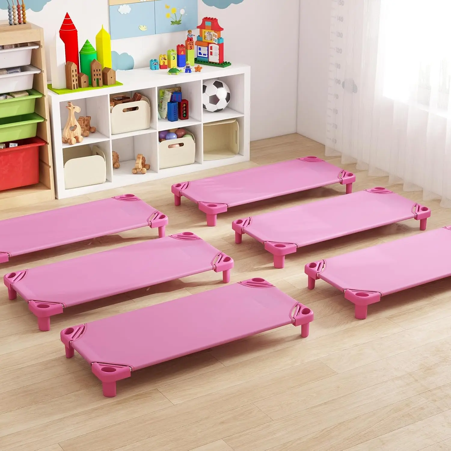 Kotek Stackable Sleeping Daycare Cots For Kids, Portable Toddler Nap Cots, 52