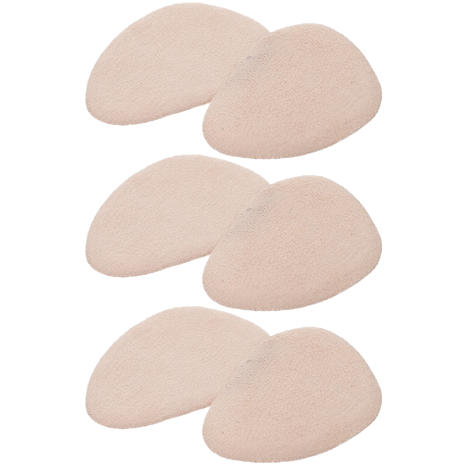 

6 Pcs High Heels Forefoot Pad Grey Flannelette Gel Anti-skid Sole Inserts Comfortable Support Bone Pain Relief Insole Pads Shoe