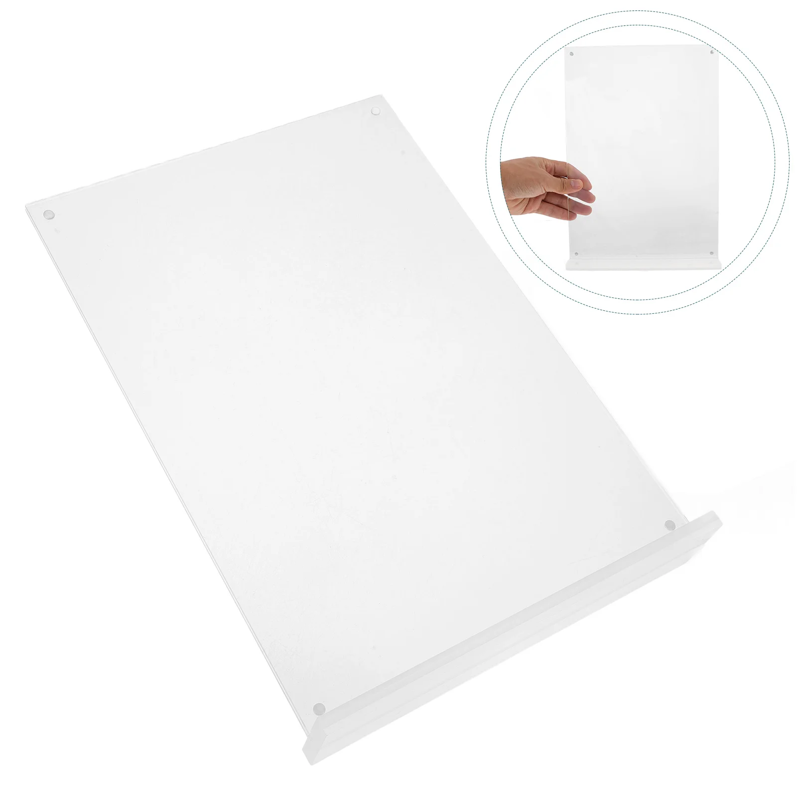 

Acrylic T-shaped Card Menu Display Stands Rack Clear Table Sign Holder Transparent