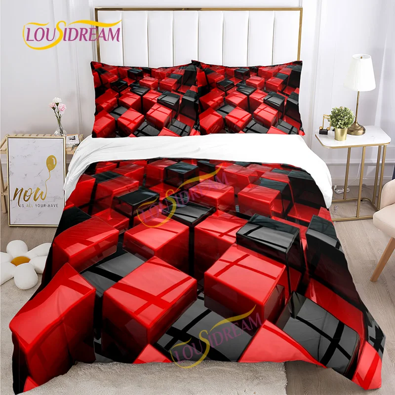 3D fashion avant-garde quilt cover simple ultra-modern digital printing polyester bedding home dormitory quilt cover bedding