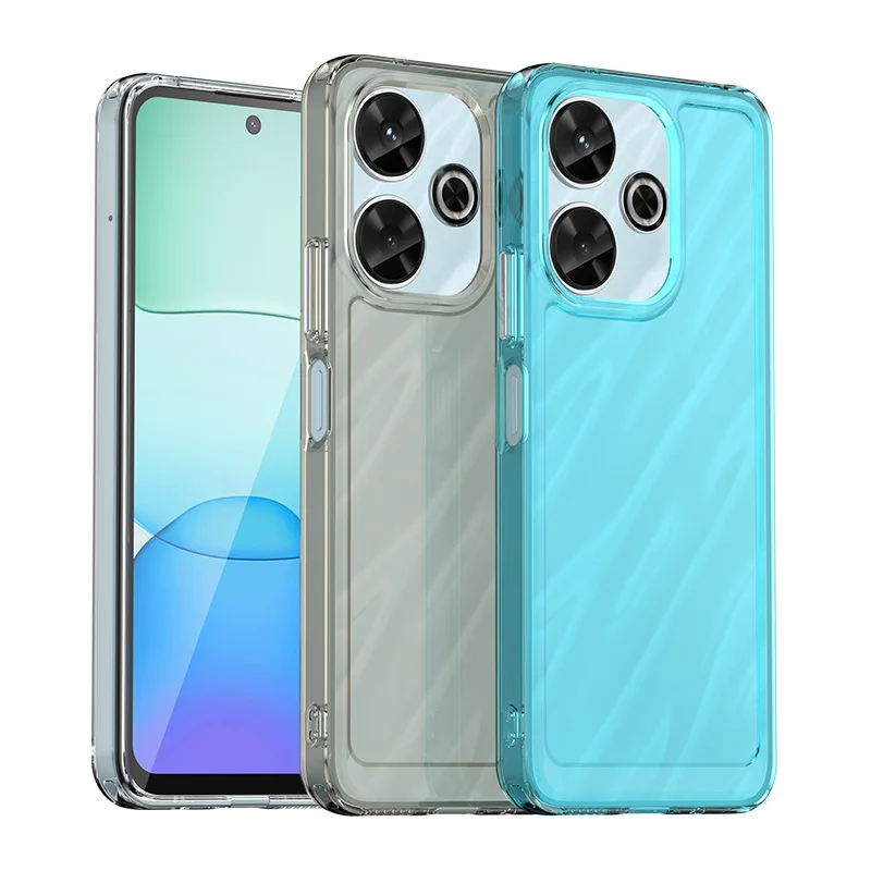 Acrylic Case For Xiaomi Poco M6 4G Anti-Fall Shockproof Fashion Space shell TPU Cover For Poco M6 4G