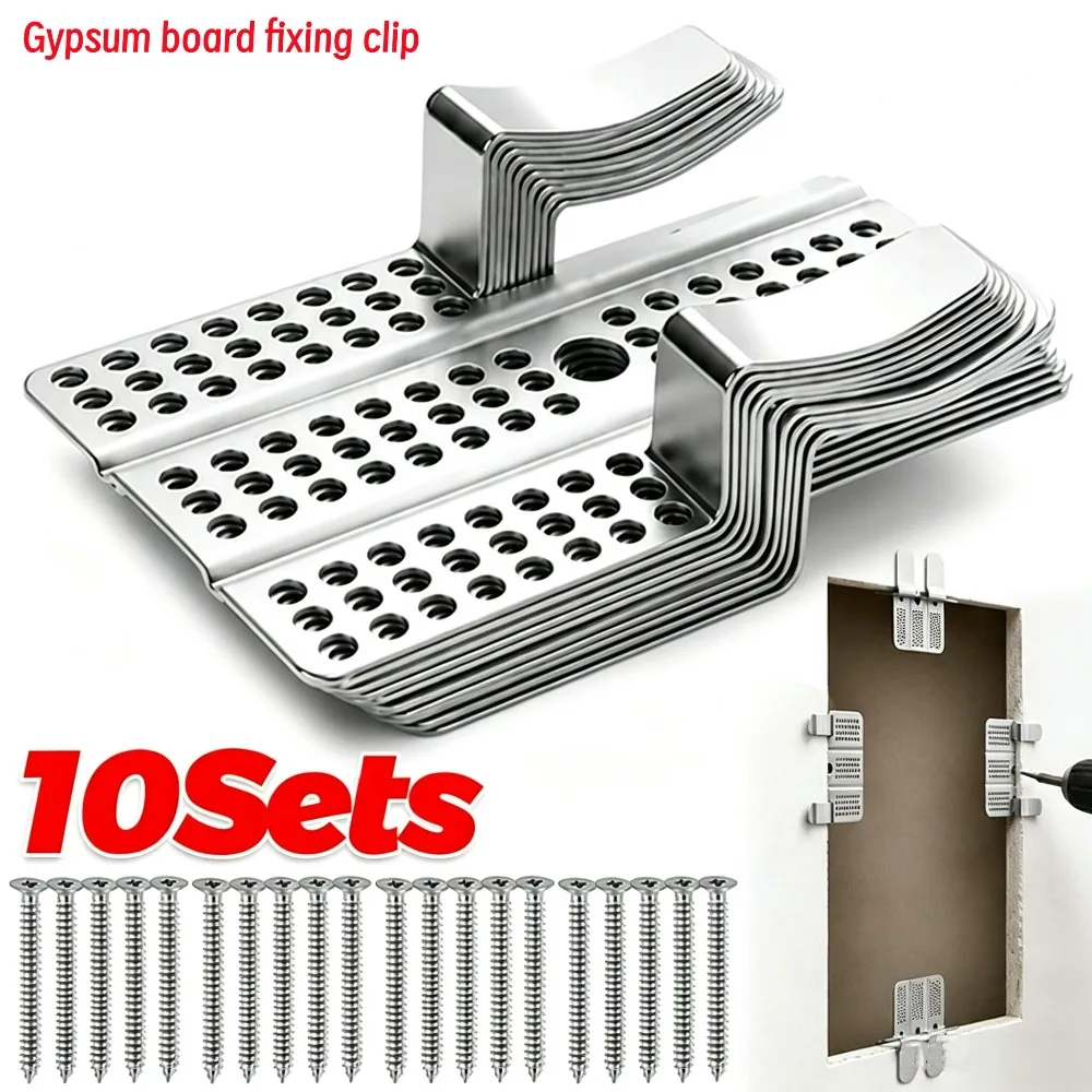 Dry Wall Repair Fastener Clip Kit DIY Repair Damaged Wall for 1/2 Inch Sheetrock Professional Drywall Hole Repair Fixing Clip