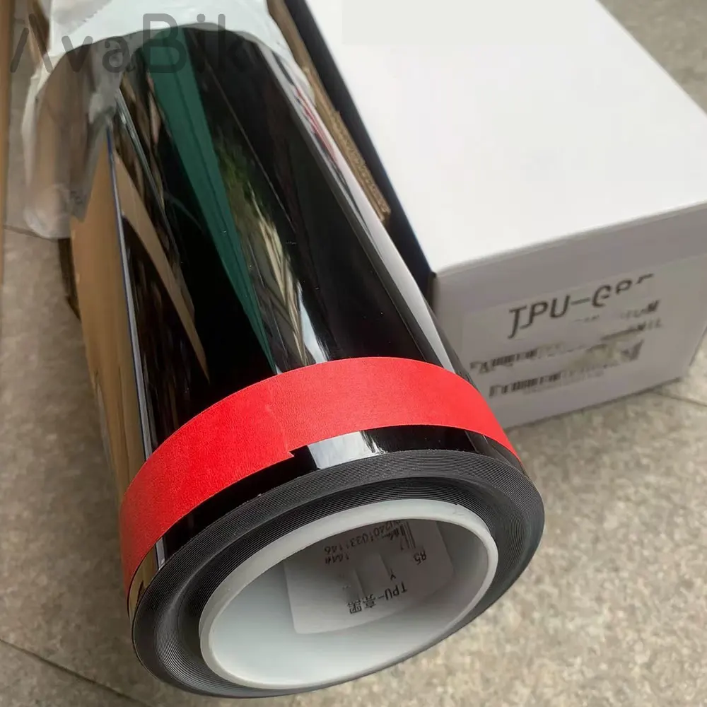 

10/55x152cm TPU PPF Hight Quality Stretchable Glossy Black Vinyl Car Wrap Paint Protection Film Self-healing Car Trim Sticker