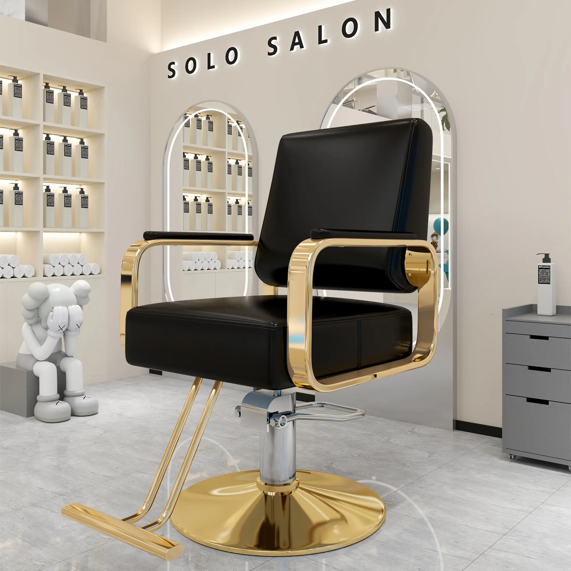 

Hairdresser Barber Chair Manicure Reception Luxury Barber Chair Equipment Cadeira De Barbeiro Profissional Hair Salon Furniture