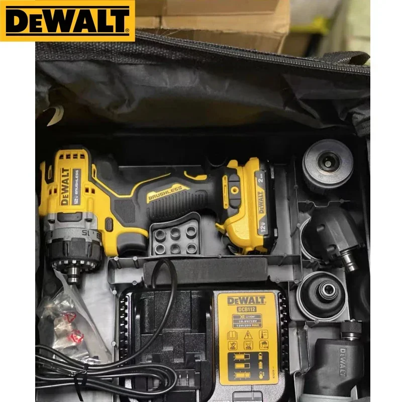 DEWALT Brushless Cordless Drill DCD703 5-in-1 Driver Kit 12V Multifunction Electric Screwdriver Rechargeable Power Tool DCD703D1