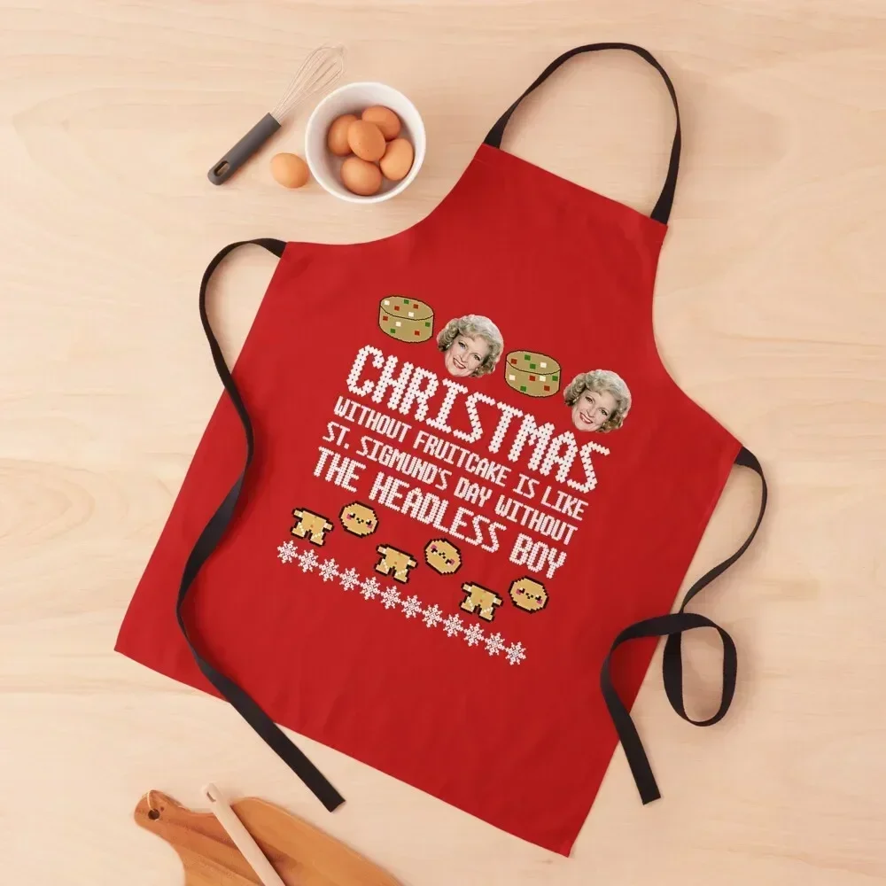 

Golden Girls Ugly Christmas Sweater Design Apron cooks clothes men's barbecue kitchen and home with pockets Apron