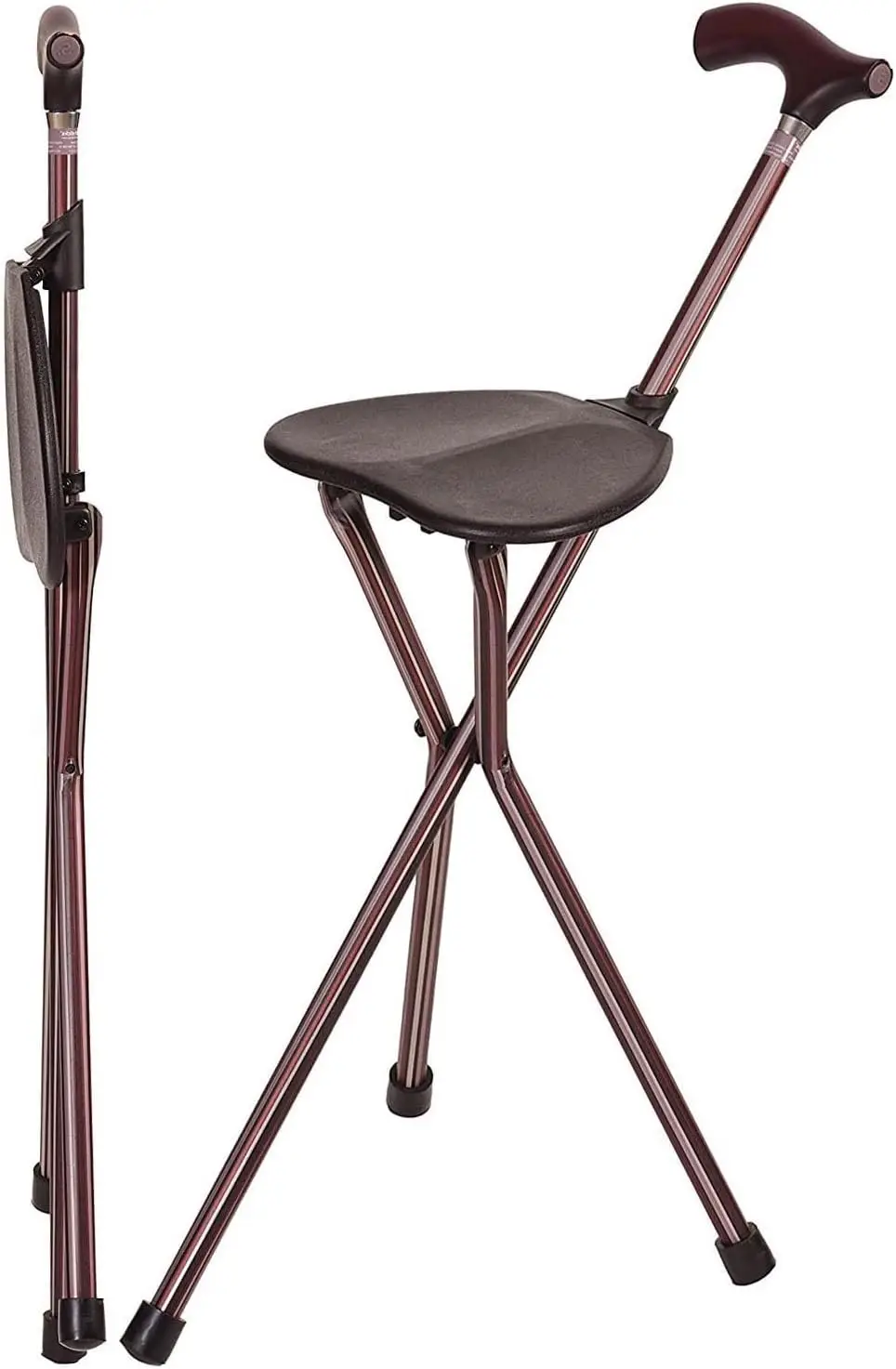 

Folding Walking Cane with Seat for Seniors & Adults, Lightweight Aluminum Frame Supports 220 Lbs, Ergonomic Non-Slip Handle