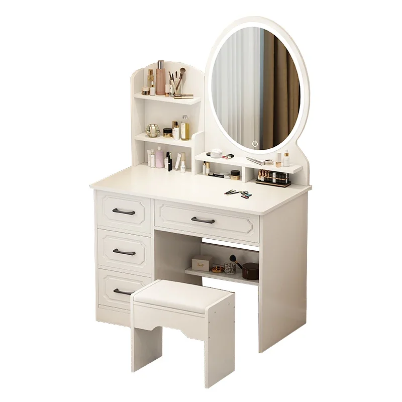 

Aesthetic European style dressing table, girl's bedroom, modern small unit, high-end makeup table storage cabinet