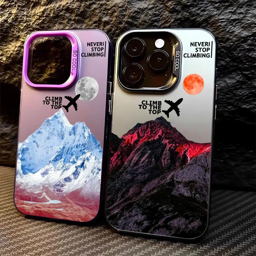 

Scenic Airplane Mountain Case for iPhone 17 Pro Max 14 Plus 13 15 16 11 12 Pro Air Phone Cover