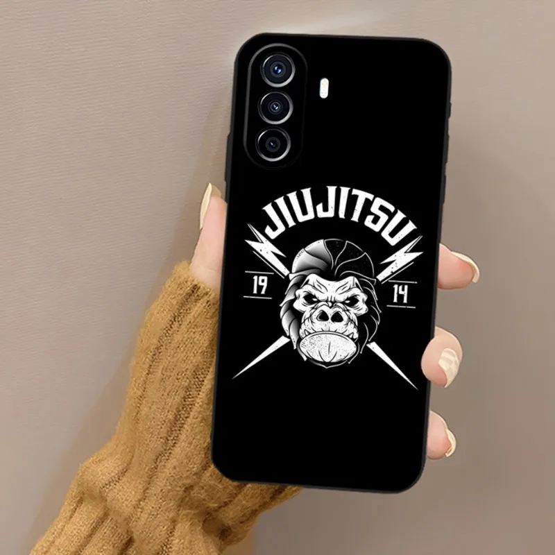 Judo Jiu Jitsu BJJ Phone Case Funda For Huawei P30 P40 P50 P10 P20 Lite Mate 40 Pro Plus Psmart Z 6 7 5 Back Cover