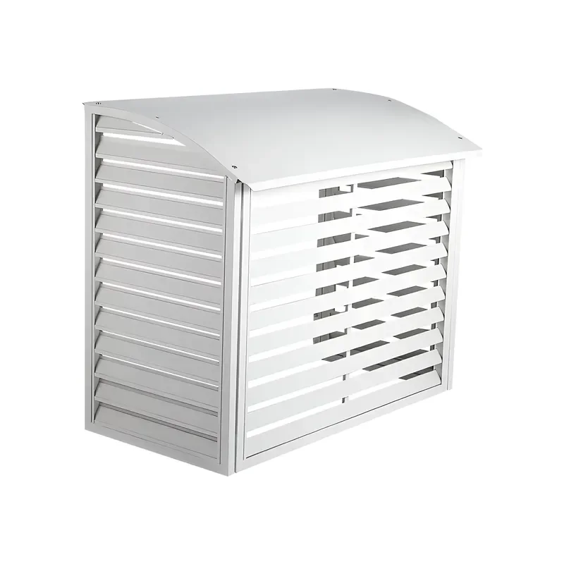 Flexible Aluminum AC Cover Outdoor Shutter Style Rain Protection Customizable for School Hospital Use Durable Air Conditioner
