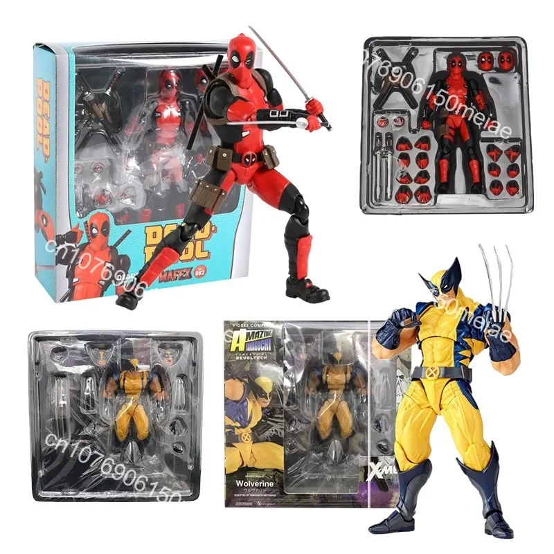 NEW Deadpool Wolverine Action Figure X-men Maf082 Wade Winston Wilson Deadpool Birthday Gift Anime Peripheral Hand-made