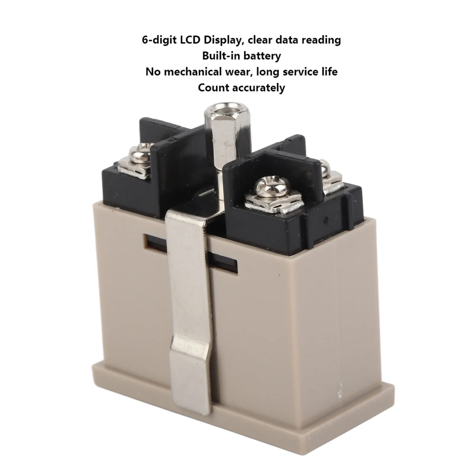 عداد رقمي H7EC BLM عداد كهربائي رقمي Totalizer بدون مدخل جهد مع شاشة LCD مكونة من 6 أرقام عداد كهربائي #3