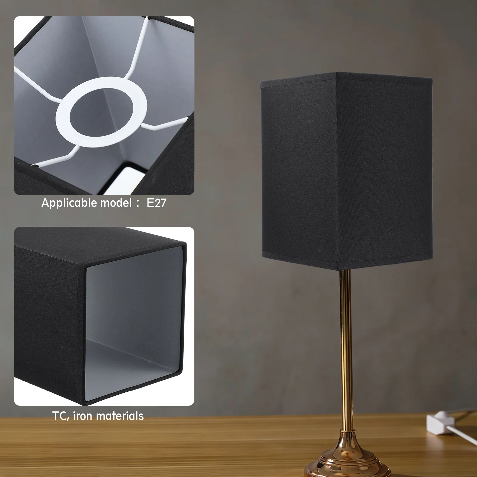 Simple Table Lamp Shade Replacement Design Iron and Material Soft Lighting for Home Hotel Dining Room Decor Lampshades