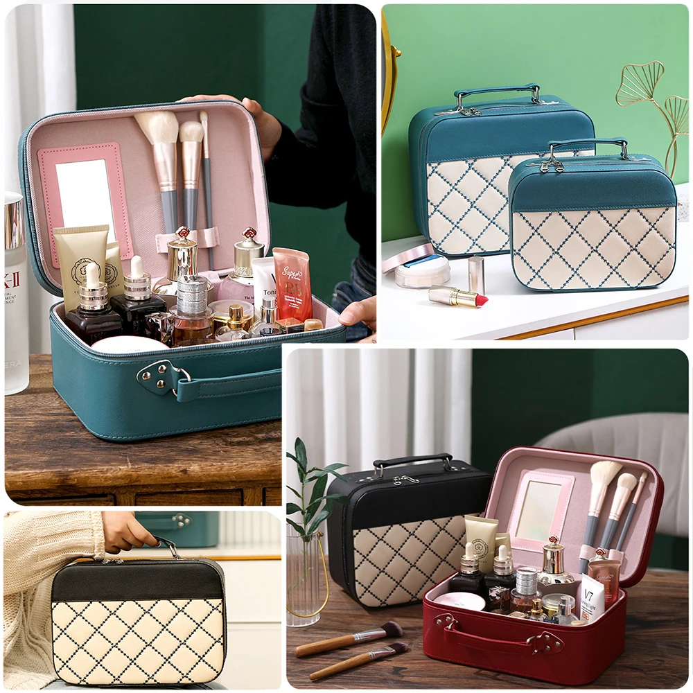 

Large-capacity Makeup Bag Portable Women Travel Wash Cosmetic Handbag Toiletries Organizer Female Storage Handheld Box 2023 New