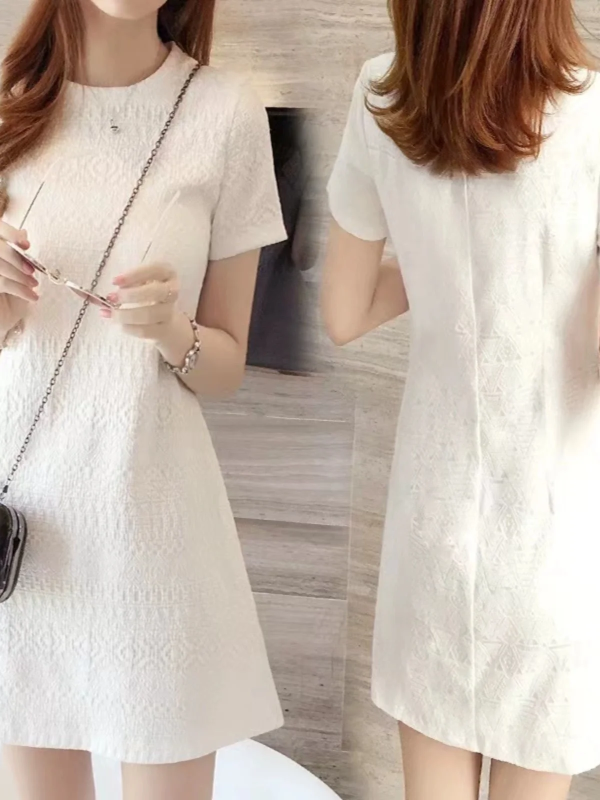 

Slimming round Neck Dress Pattern Sample Tailoring Paper Sewing Small Size Elegant Lady Style Sexy Little Fragrance Wind