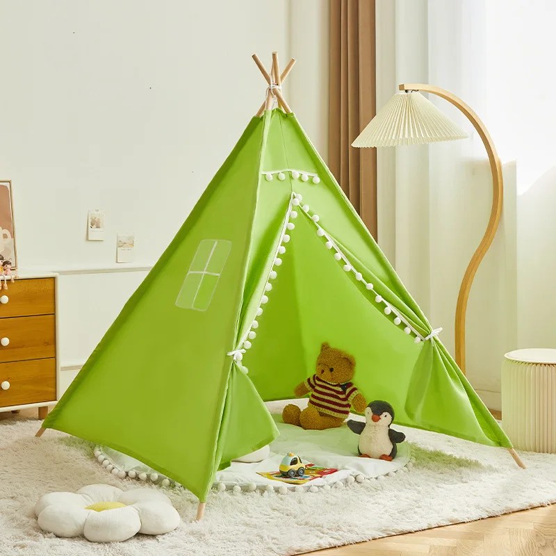 Indoor Children's Indian Tent Photoaphy Game House Toy for Boys And Girls Playhouse Portable Foldable Fabric Tent