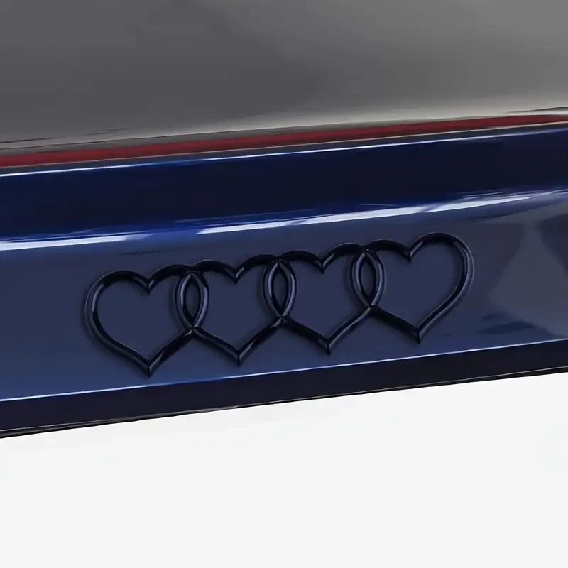 Car Love Heart Logo Rear Trunk Tail Label Badge Emblem Decal For Audi A4 A3 A5 A6 A4L B8 B7 B9 C6 C7 Replacement Car Accessories