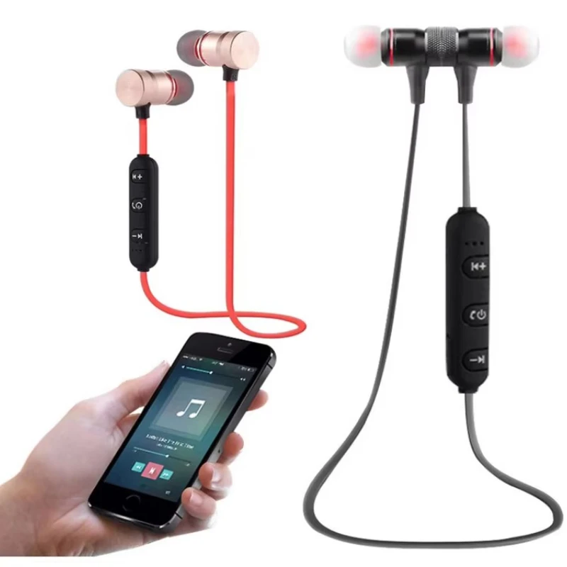 1-5pcs Portable Wireless Headphone Stereo Surround Hanging Neck Wireless Headset Button Control Wireless Headset