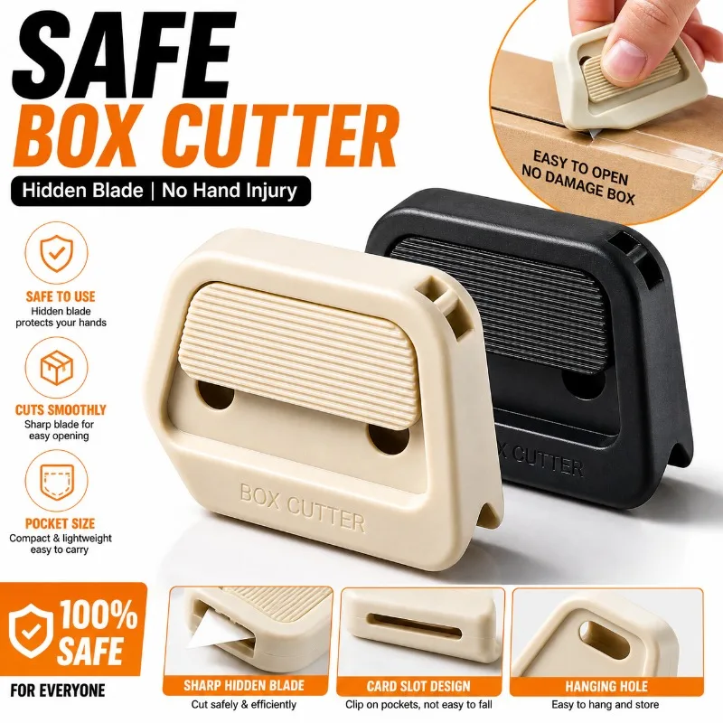 Mini Automatic Retractable Ceramic Safety Box Opener Magnetic Rustproof Blade Non Slip Grip For Express Carton Parcel