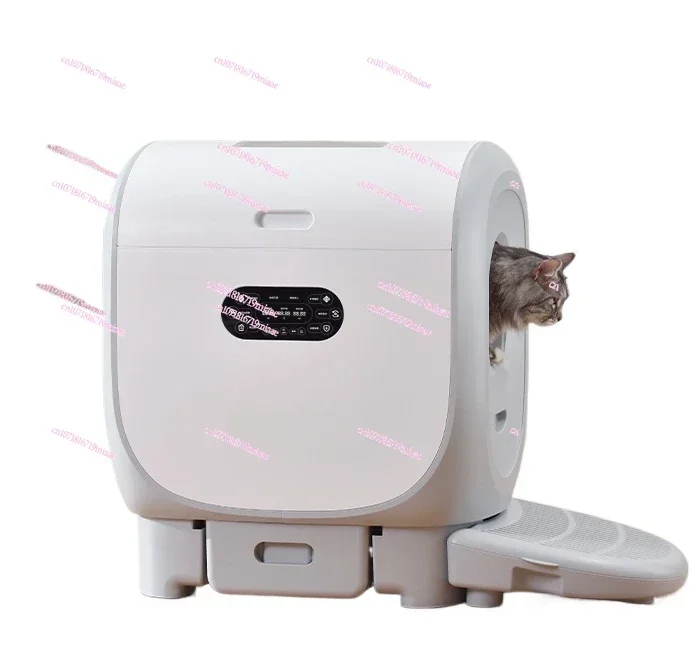 Automatic Smart Cat Toilet Scooper Electric Semi-Enclosed Sandbox Cat Bedpans Oversized Shoveling Cleaning Machine Pet Supplies