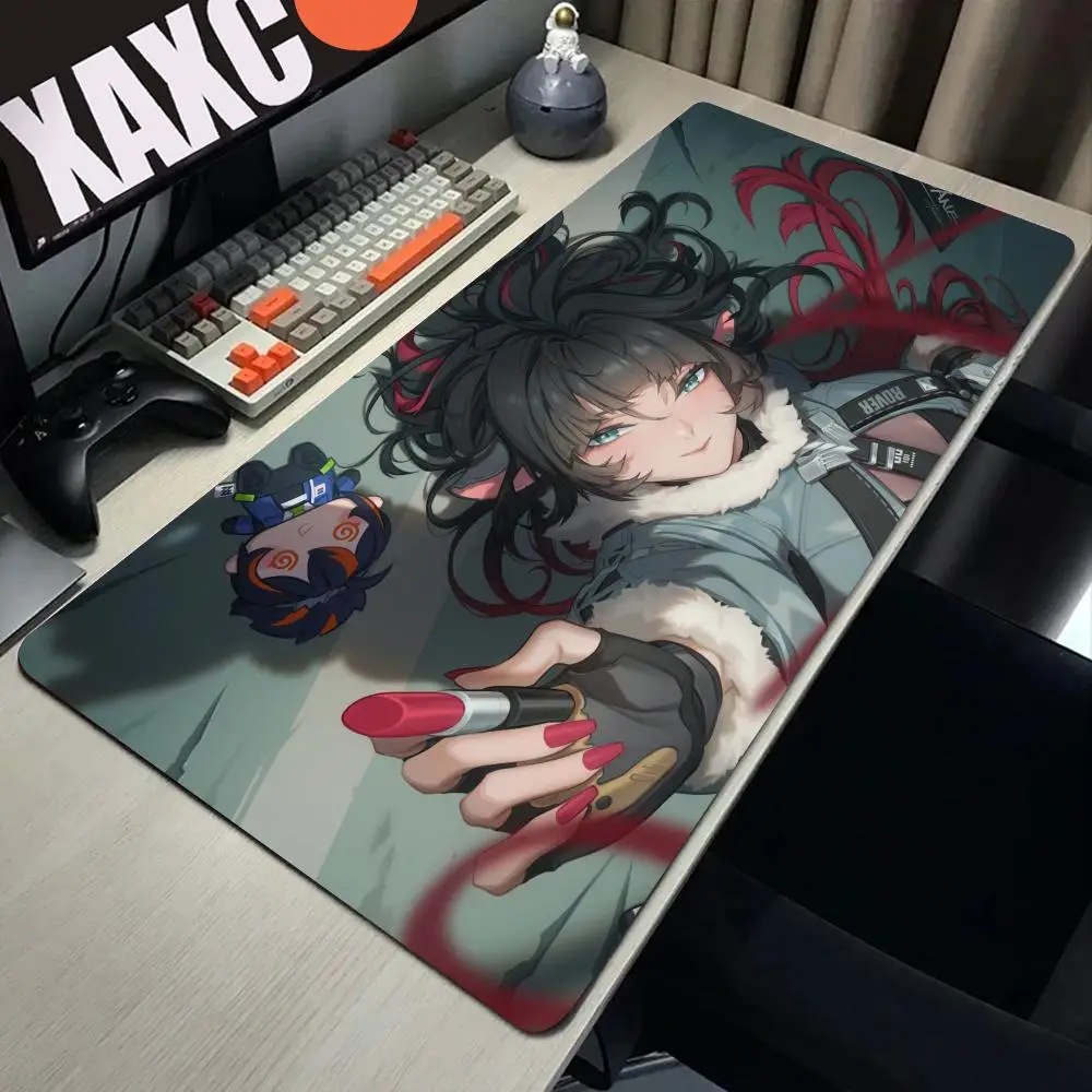 

XXL 90X40CM Kawaii Anime Girl Jane Doe Коврик для мыши Game Zenless Zone Zero Коврик для мыши Большой резиновый нескользящий игровой коврик для стола Lockrand