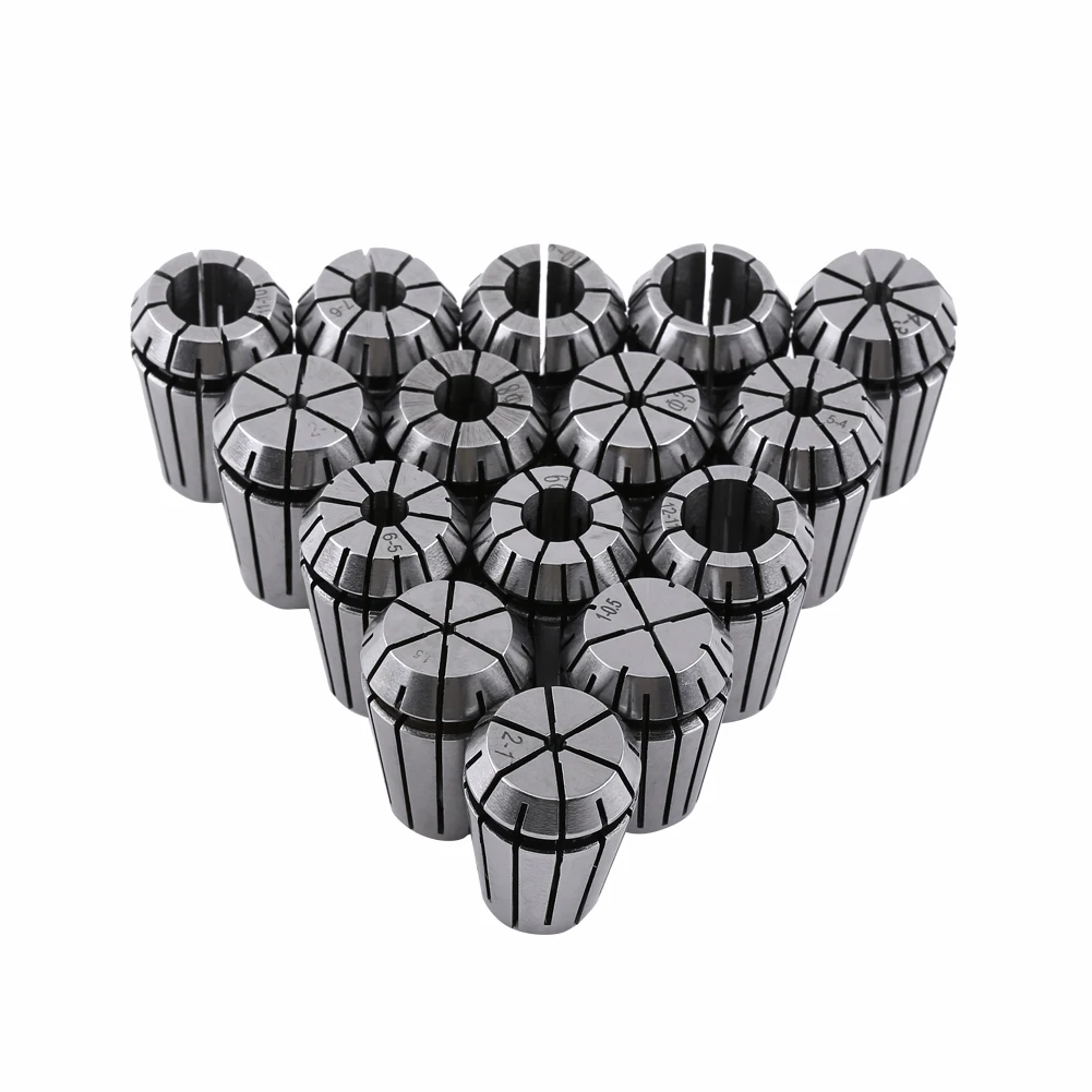 

15Pcs ER20 Collet Set CNC Engraving Machine Collet Collet Set for Milling Lathe Tool 1/1.5/2/2.5/3/4/5/6/7/8/9/10/11/12/13mm