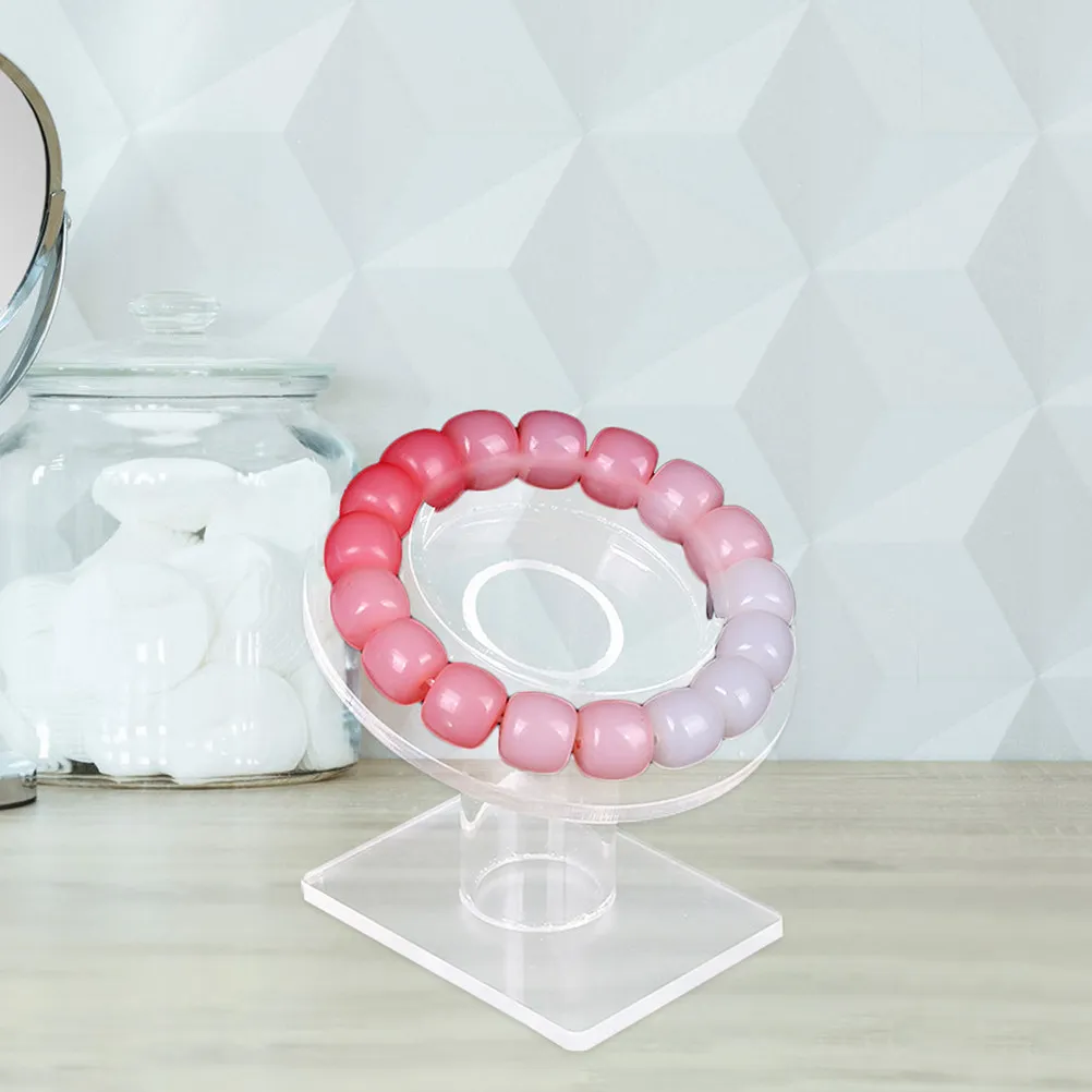 

2Pcs Clear Acrylic Bracelet Holder Stand for Jewelry Display Organizing Desktop Watch Bracelet Rack Space Saving Lightweight