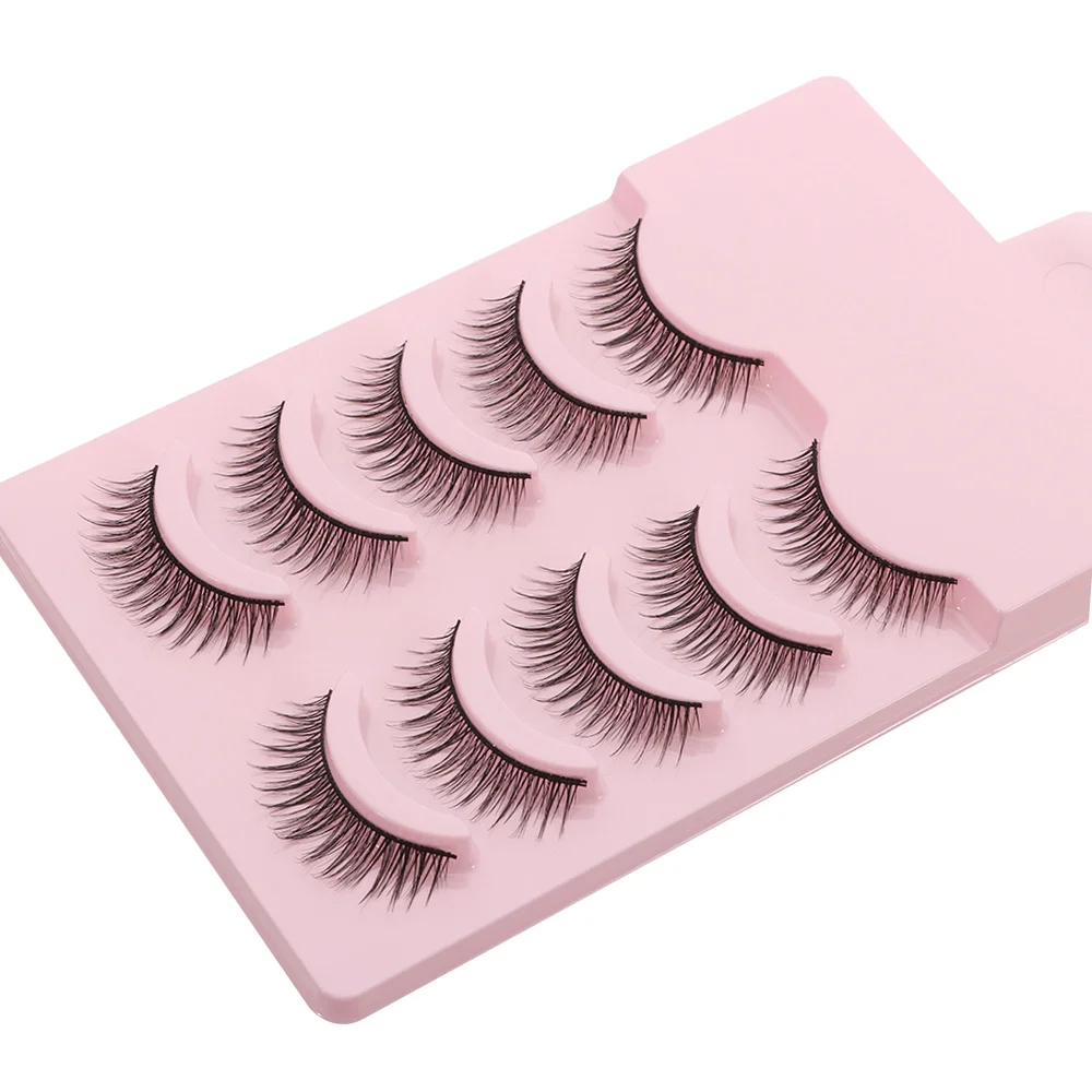 10 أزواج من الرموش الصناعية الطويلة الطبيعية للنساء من الجمال الأسود رقيق مانغا جلدة ناعمة متقاطعة رموش اصطناعية رمش تمديد #4