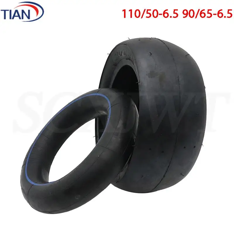 

11 inch scooter vacuum tires 90/65-6.5 and 110/50-6.5 with tubes for front and rear wheel replacement