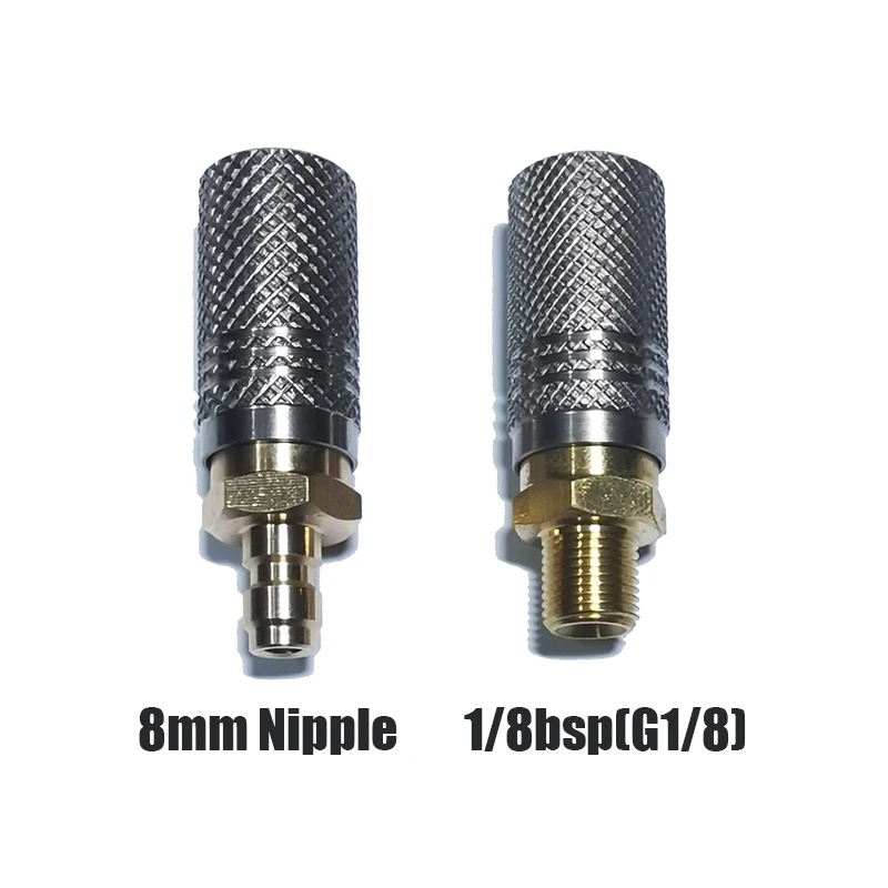 Extended  Air HPA Soft Charging Quick Release Adapter Adaptor Socket 1/8BSPP(G1/8) 8mm Male Fill Nipple Accessories
