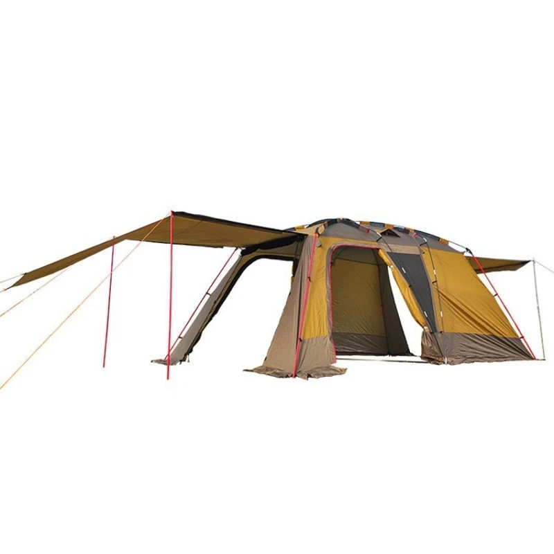 

Outdoor camping beach 3-4 people tent one room one living room multi-functional double-layer rainproof big canopy tent