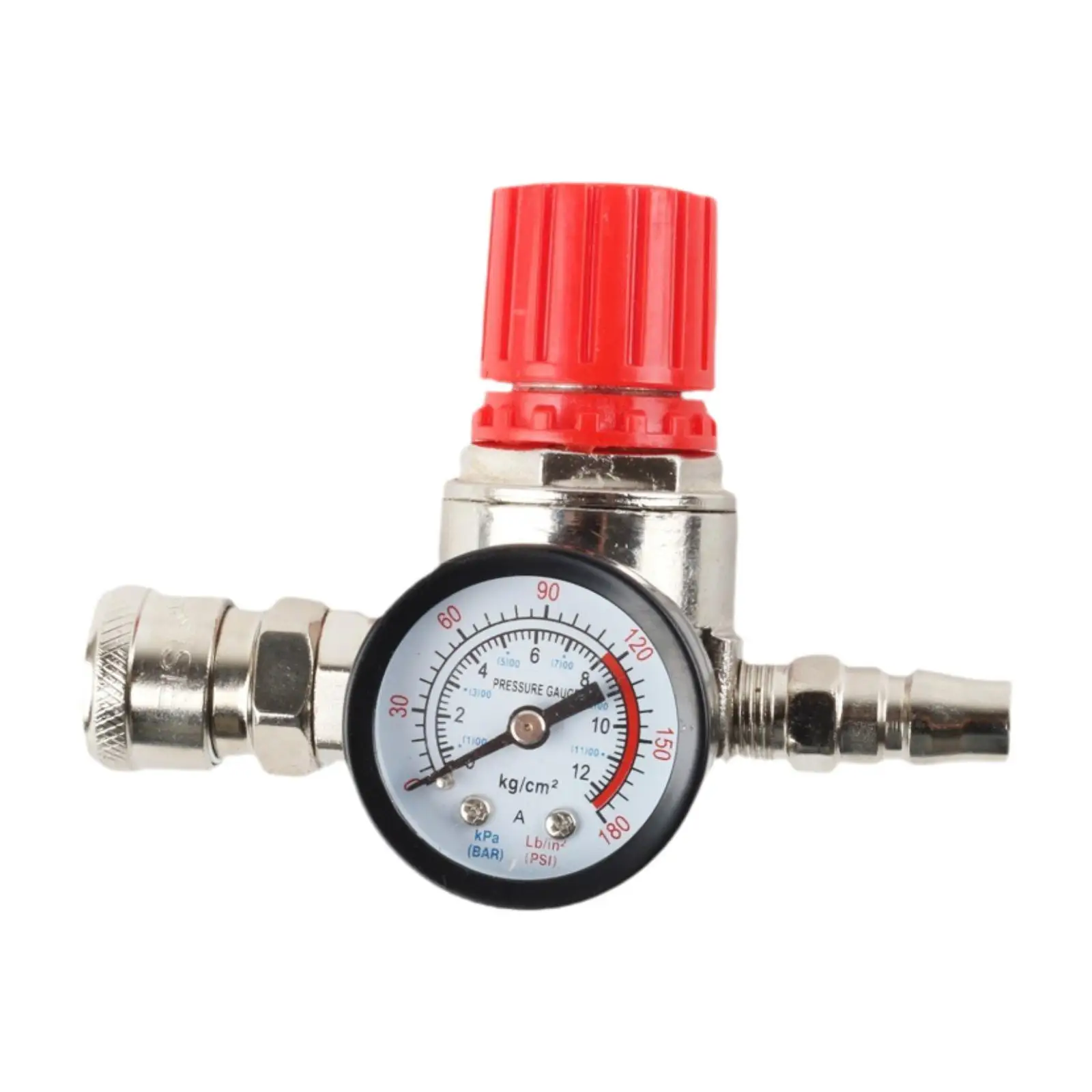 Air Pump Pressure Regulator Reduction Valve with Quick Connector 140PSI Professional Alloy Steel Manifolds Regulator Gauge