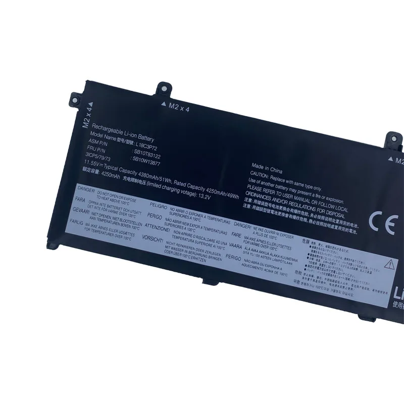 Imagem -04 - Bateria do Portátil para Lenovo Thinkpad T490 T495 P43s Series L18c3p72