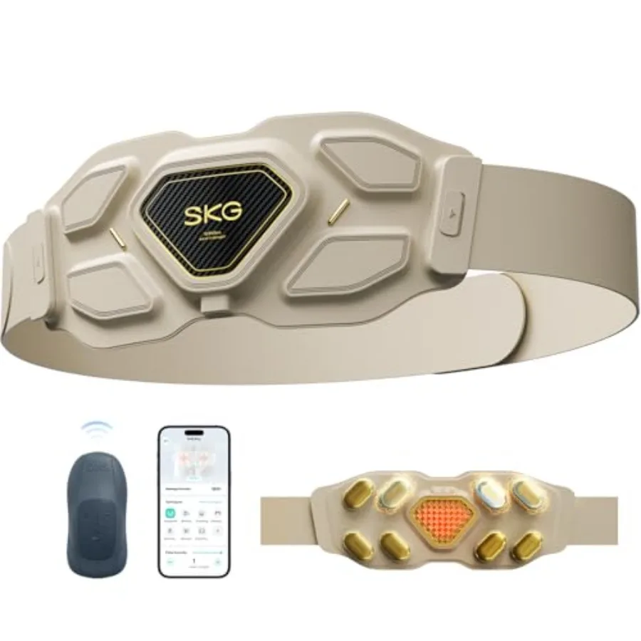 

Массажер для поясницы W9 Ultra 2.0 для снятия боли, глубокого массажа тканей, регулируемый, беспроводной, с подогревом, инфракрасный, вибрационный