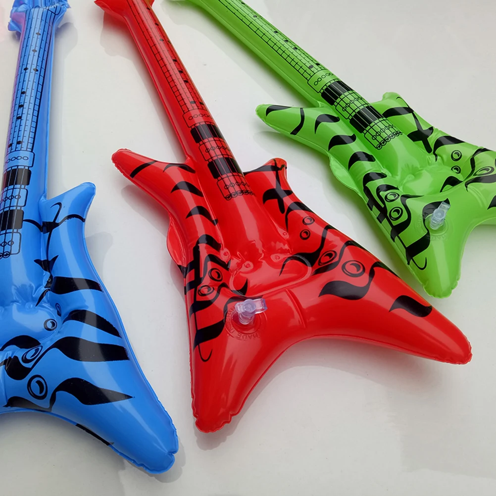 

12Pcs Inflatable Electric Guitar Pool Birthday Party Decorations Swimming Floating Props Color Mix Pool Accessories