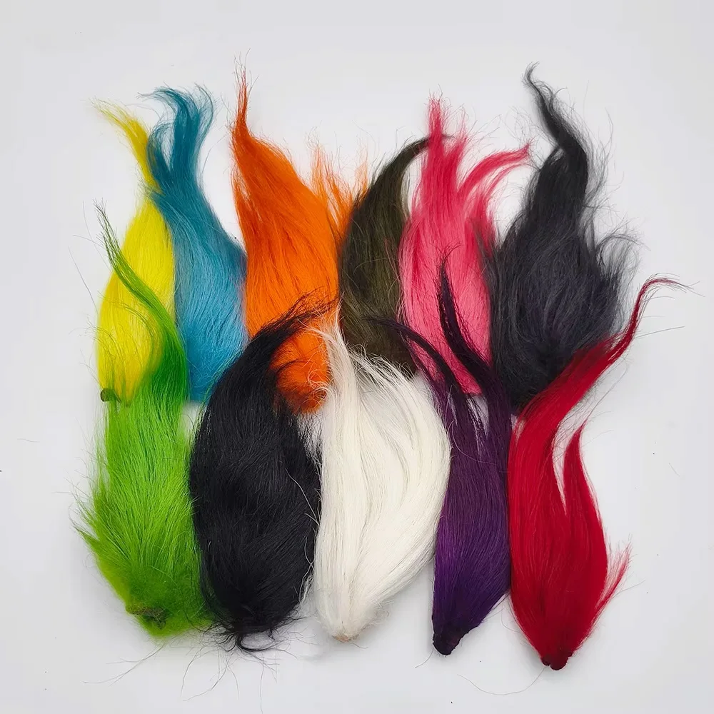 Dyed Natural Goat Tail Hair Fly Fishing Tying Material For Salmon Steelhead Patterns Streamers Wet Flies Lure Knotting - view 6