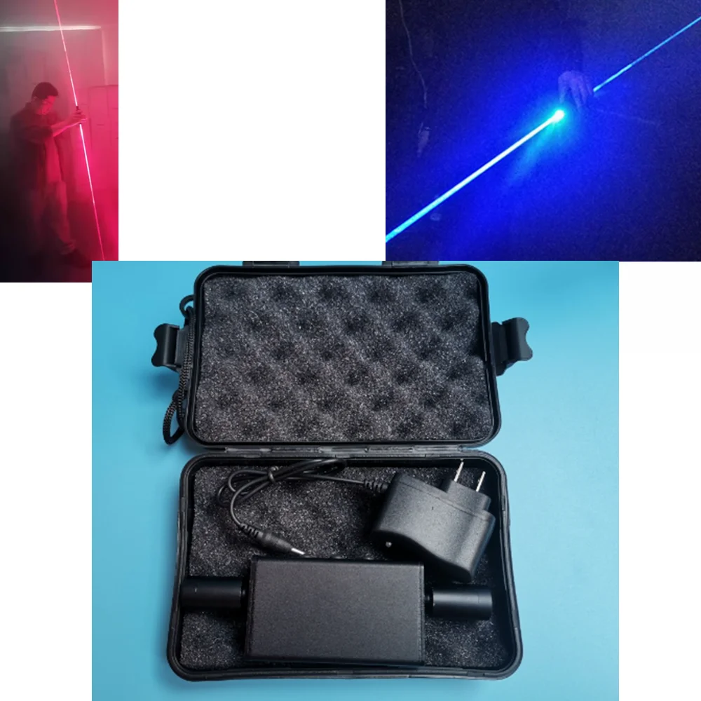 450nm الأزرق / 650nm الأحمر القابلة لإعادة الشحن شريط مرحلة الأداء الليزر السيف