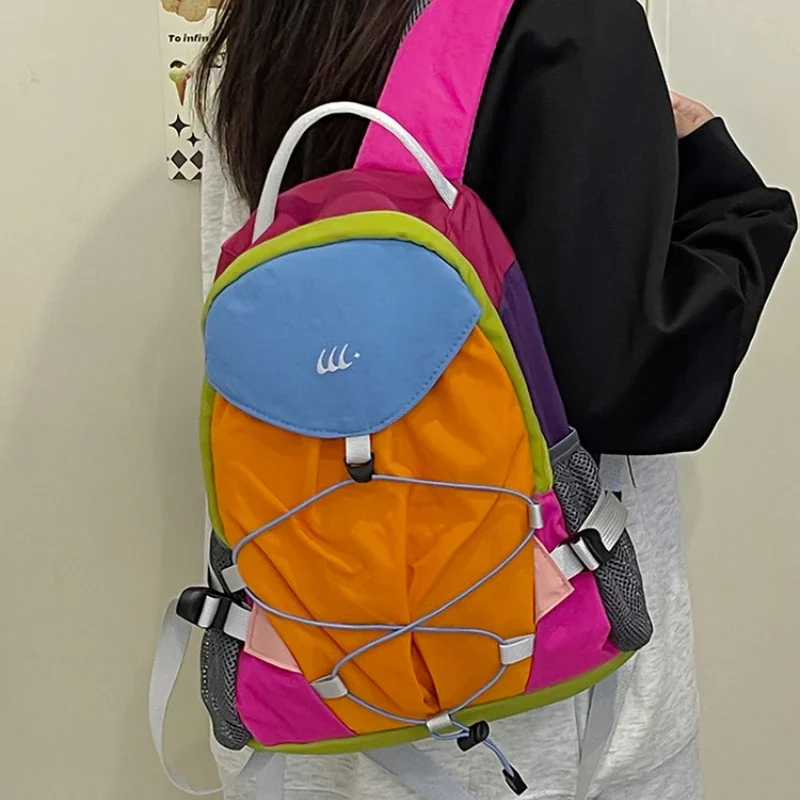 Kinderrugzak voor jongens Designertassen Regenboog Contrasterende rugzak R Casual reisrugzak Bagage Dames Schooltassen Mochila Р moderna