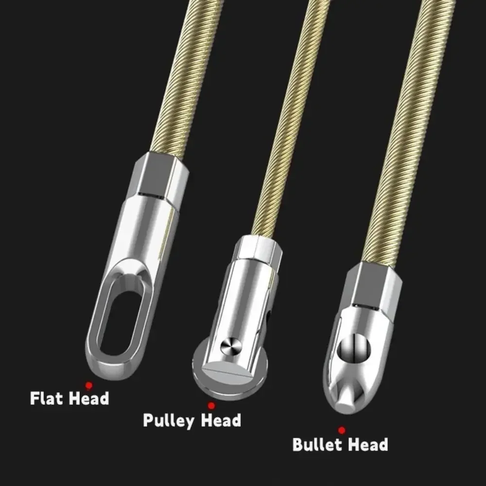 Carbon Steel Wire Puller Connector Head Electrician Tools Connect To 3mm Wire Wire Cable Elastic Threader