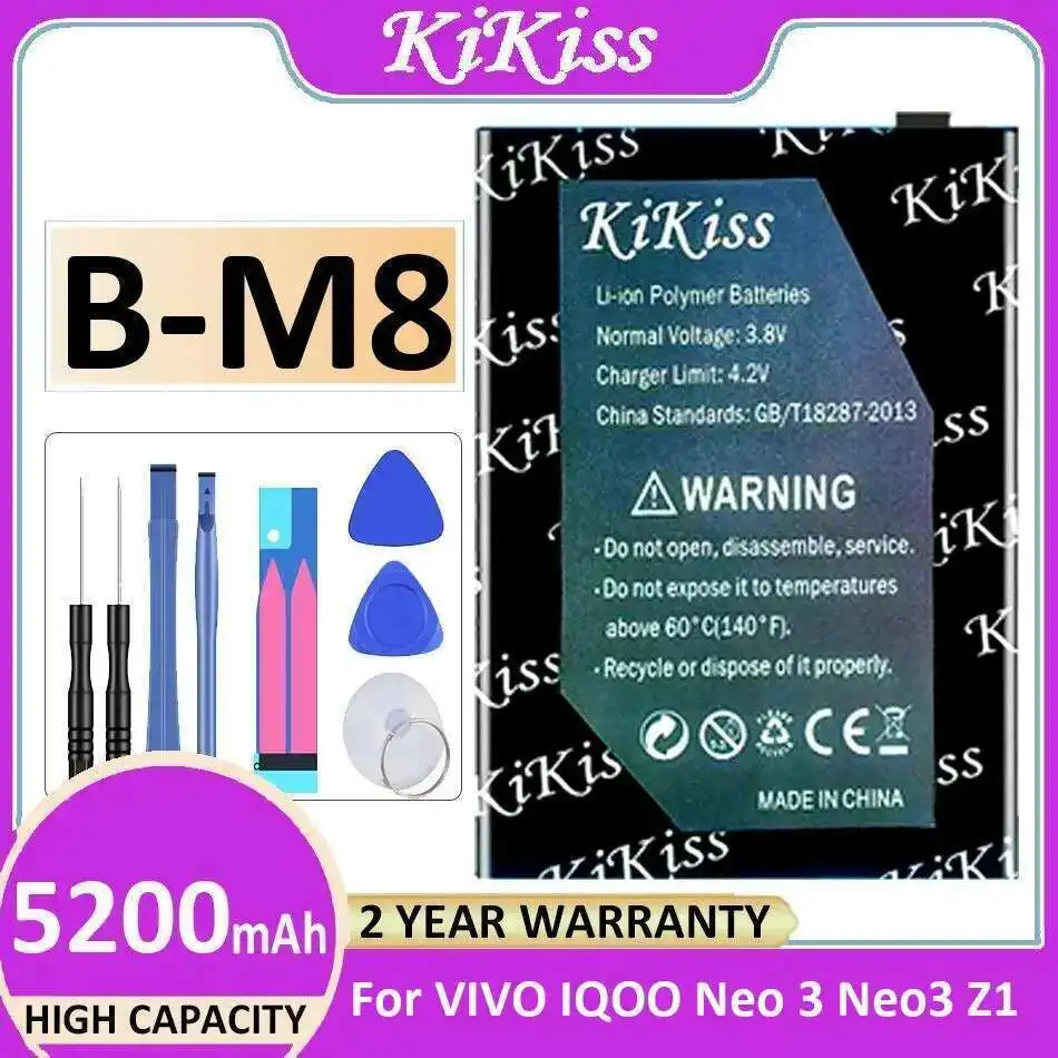 

B-M8 Mobile Phone Battery Environmentally Friendly For Vivo Iqoo Neo 3 Neo3 Z1 5200Mah Lightweight