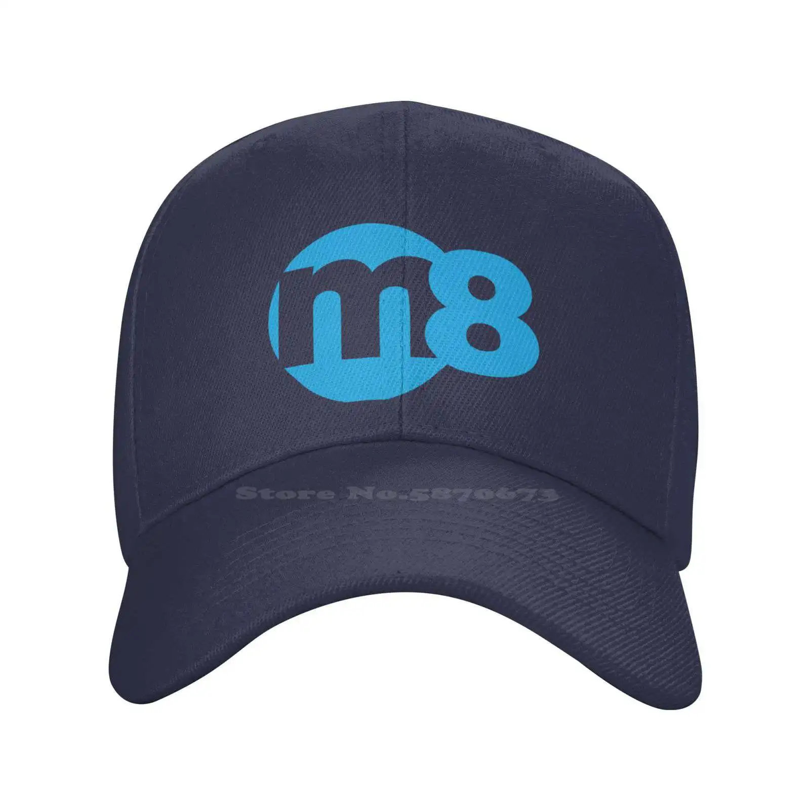 M8 Telecom Logo Print Graphic Casual Denim cap Knitted hat Baseball cap