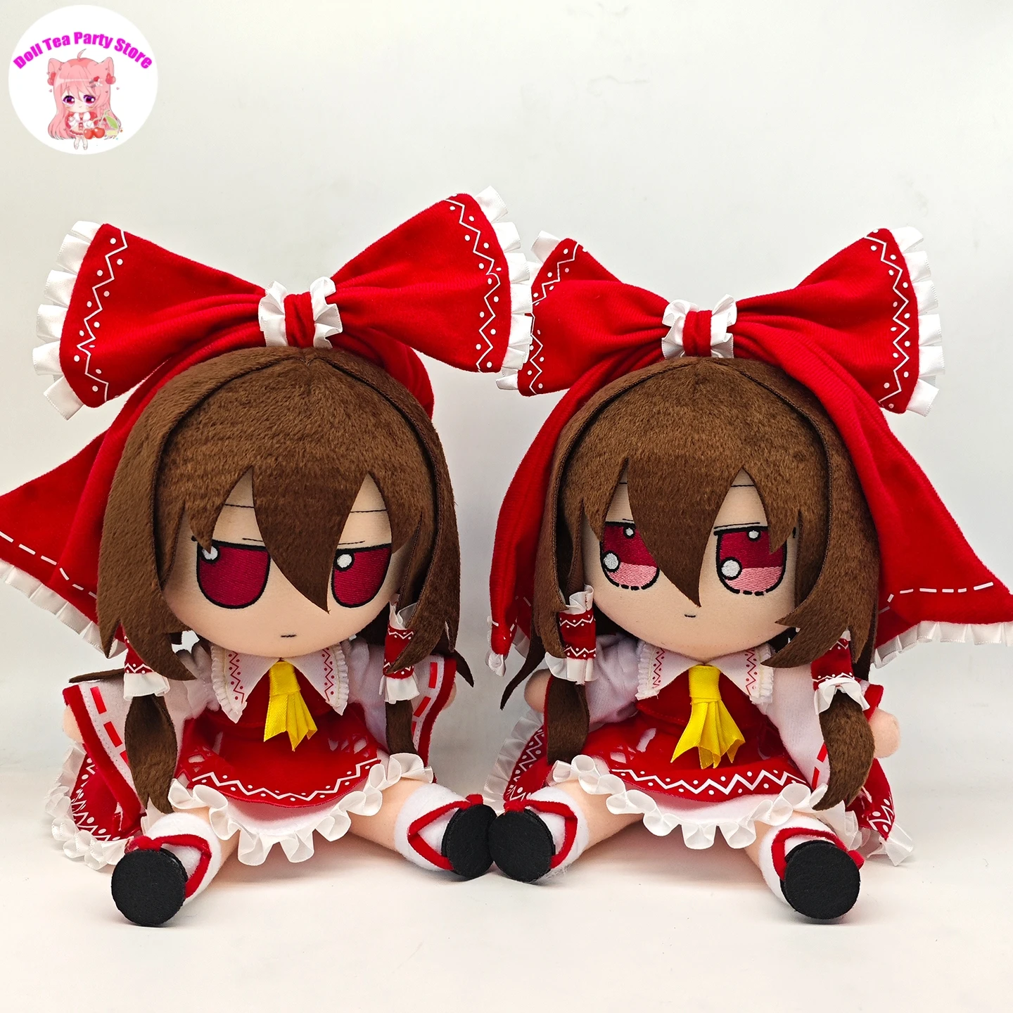 

Anime Touhou Project Hakurei Reimu Cute Fumo Girl Plush Stuffed Cotton Doll Pillow 20CM Cosplay Cartoon Sitting Plushie Gifts